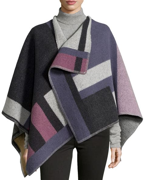 burberry colorblock cape|Shop Burberry Giant Check Colorblock Cape .